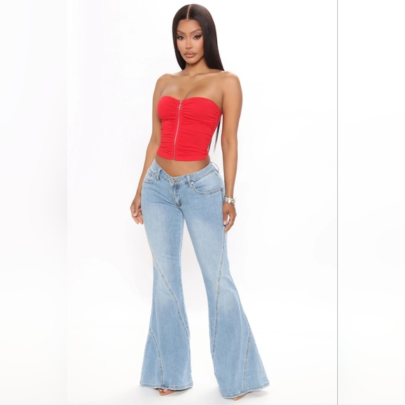Fashion Nova Red Tube Top - Picture 2 of 8